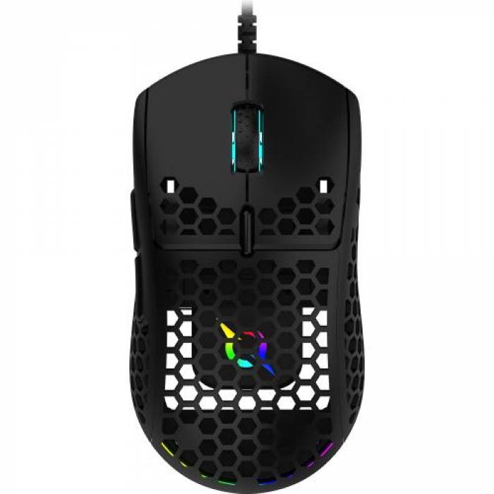 Mouse Optic AQIRYS Doradus, RGB LED, USB, Black