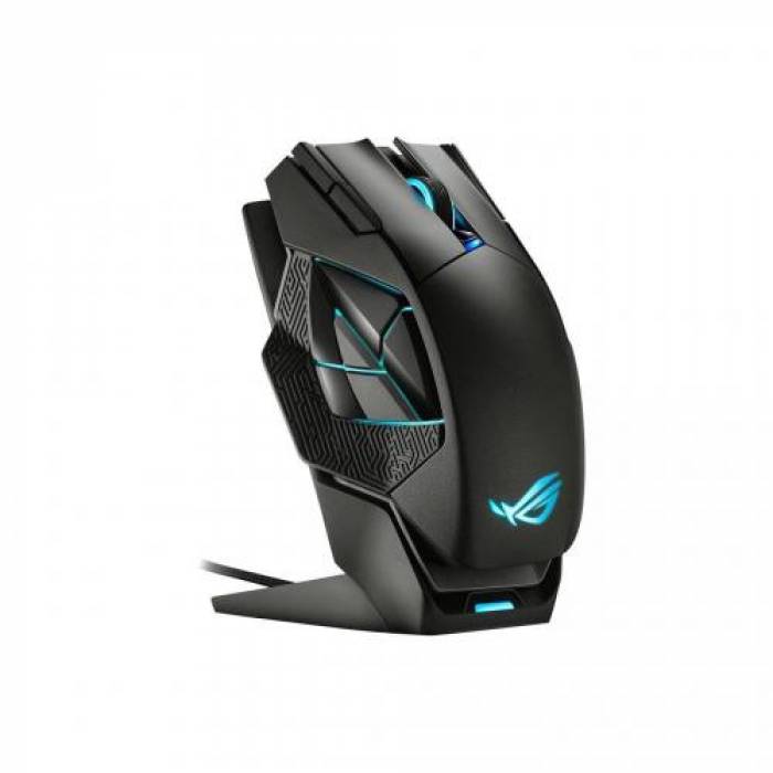 Mouse Optic ASUS ROG Spatha X, RGB LED, USB Wireless, Black