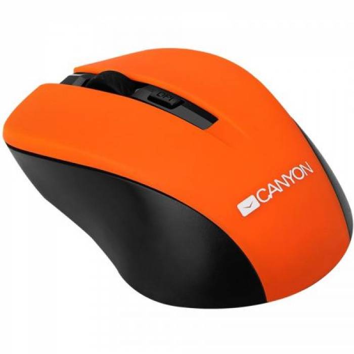 Mouse Optic Canyon CNE-CMSW1O, USB Wireless, Orange-Negru