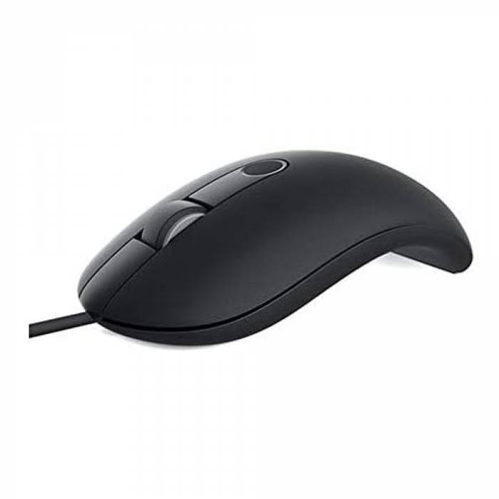 Mouse Optic Dell MS819, Cititor amprenta, USB, Black/Grey