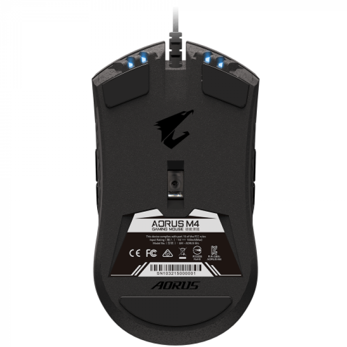 Mouse Optic Gigabyte AORUS M4, RGB LED, USB, Black