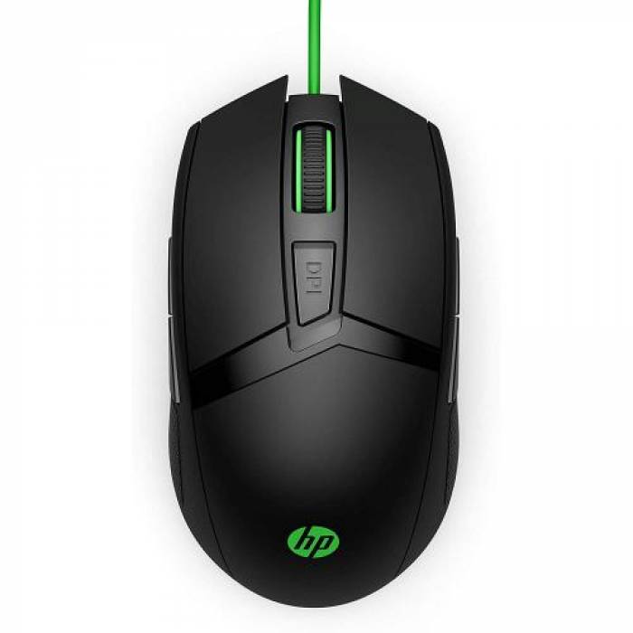 Mouse optic HP Pavilion 300, USB, Black-Green