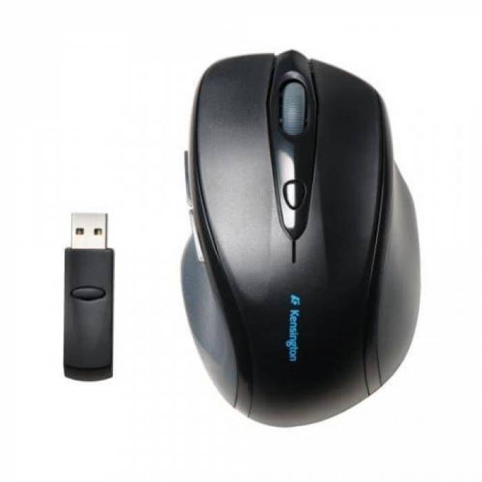 Mouse Optic Kensington Pro Fit Full Sized, USB Wireless, Black