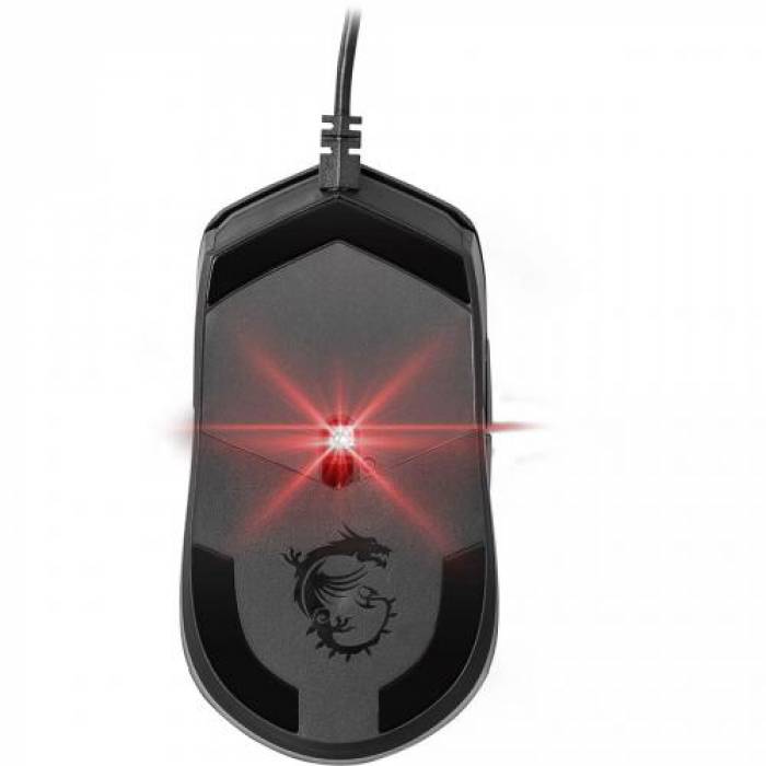 Mouse Optic MSI Clutch GM11, USB, Black