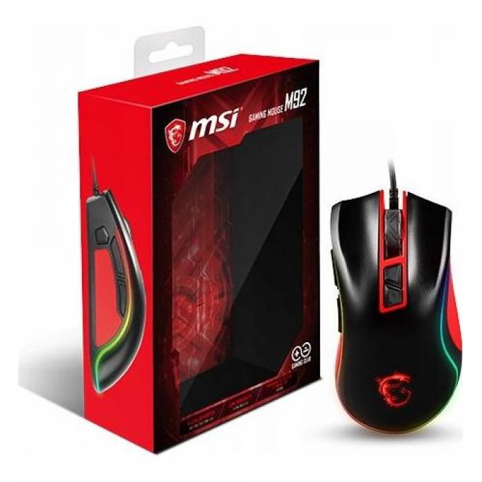 Mouse Optic MSI M92, USB, Black