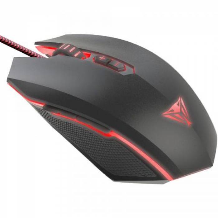 Mouse Optic Patriot Viper V530, RGB LED, USB, Black-Red