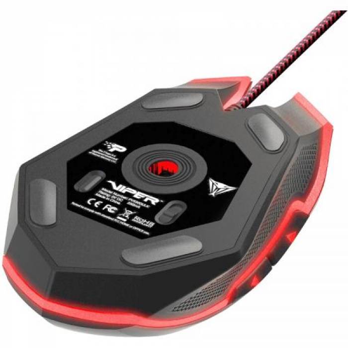 Mouse Optic Patriot Viper V530, RGB LED, USB, Black-Red