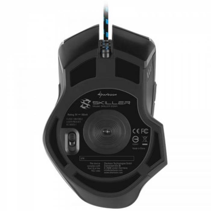 Mouse Optic Sharkoon Skiller SGM1, RGB LED, USB, Black