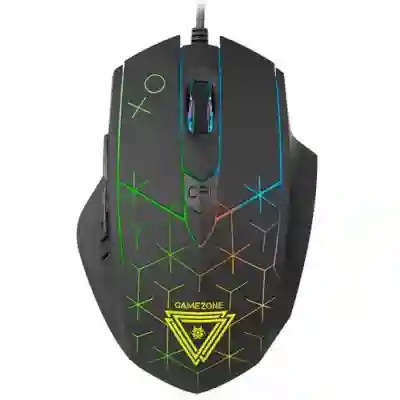 Mouse Optic Tracer GameZone XO, RGB LED, USB, Black