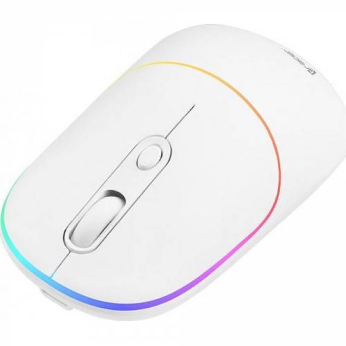 Mouse Optic Tracer RATERO RF 2.4 GHz, USB Wireless, White