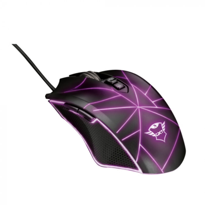 Mouse Optic Trust GXT 160 Ture RGB, USB, Black