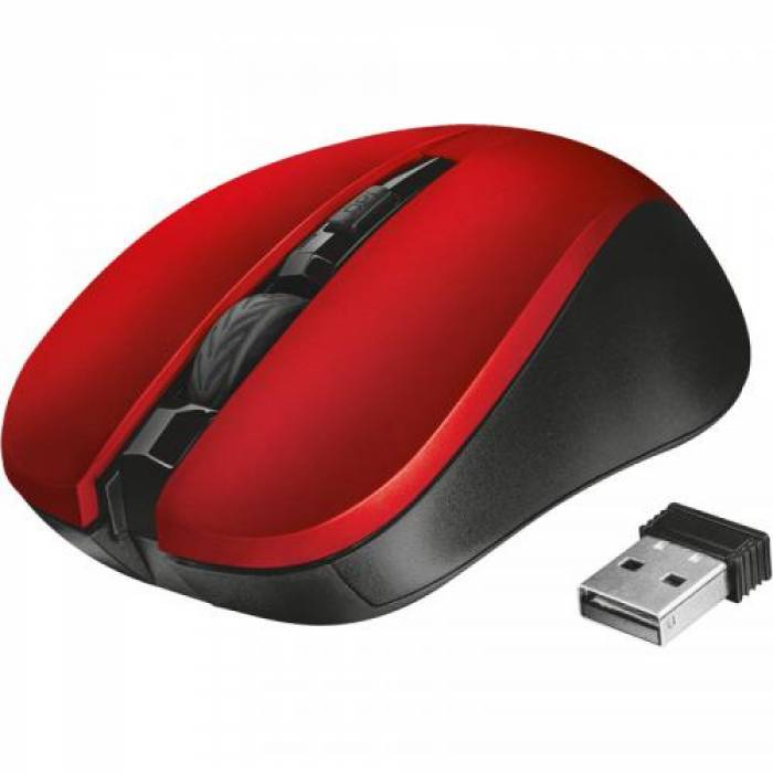 Mouse optic Trust Mydo Silent Click, USB Wireless, Red