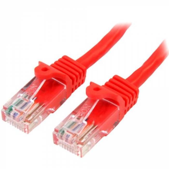 Patch Cord Startech 45PAT5MRD, Cat5e, UTP, 5m, Red