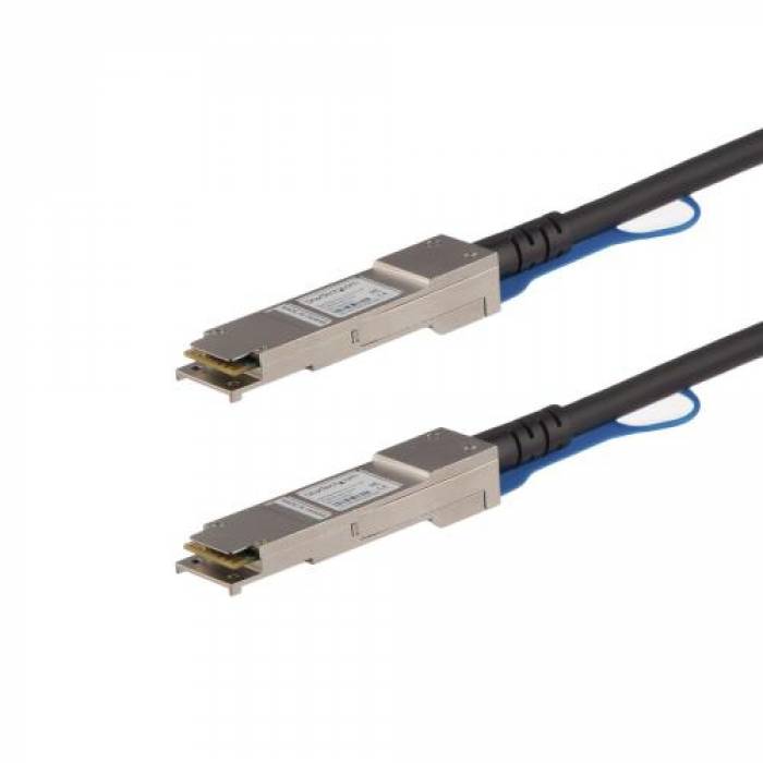 Patch Cord Startech JG326AST, QSFP+ - QSFP+, 1m, Black