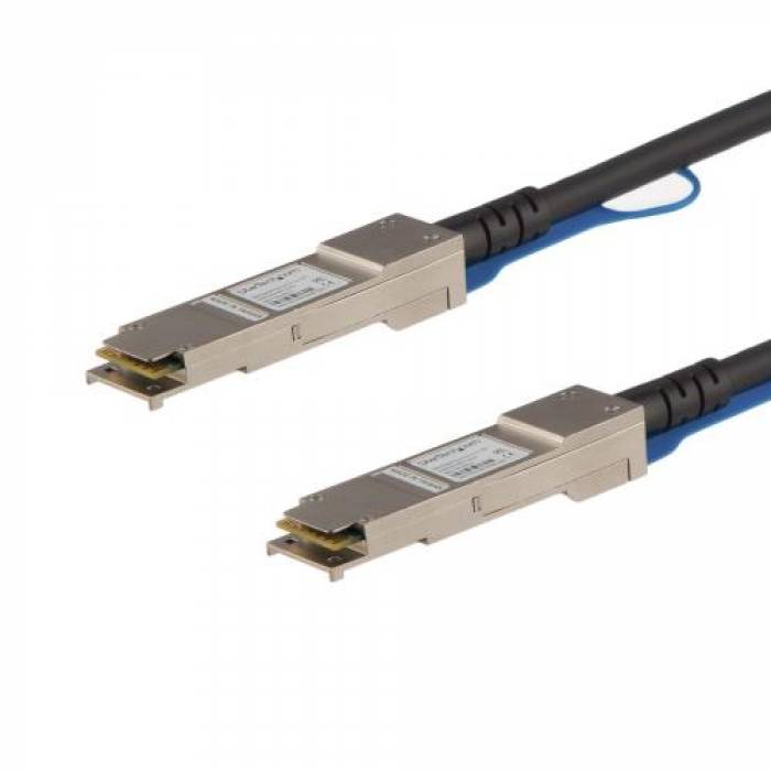 Patch Cord Startech QSFPH40GCU05, QSFP+ - QSFP+, 0.5m, Black