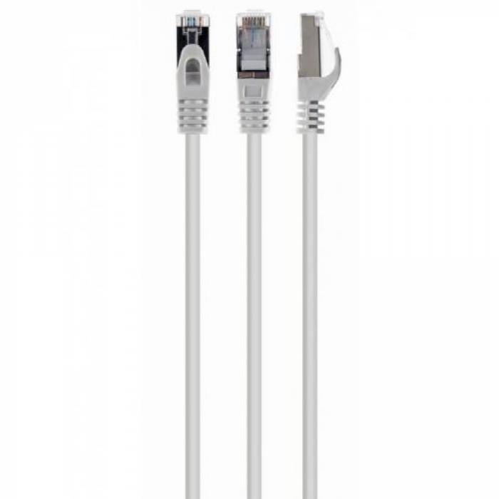 Patchcord Gembird PP6A-LSZHCU-W-0.25M, Cat. 6A, S/FTP, 0.25m, White