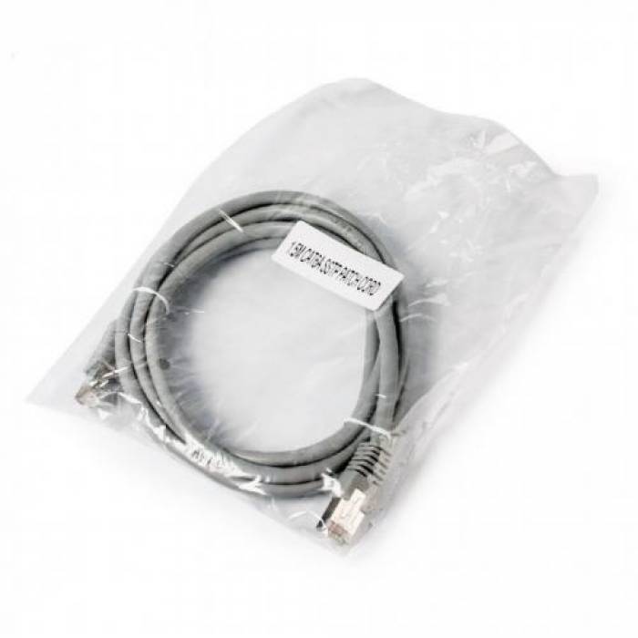 Patchcord Gembird RJ45, Cat.6A, FTP, 15m, Gray