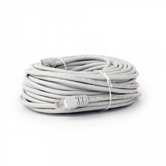 Patchcord Gembird RJ45, UTP, Cat6, 20m, Grey