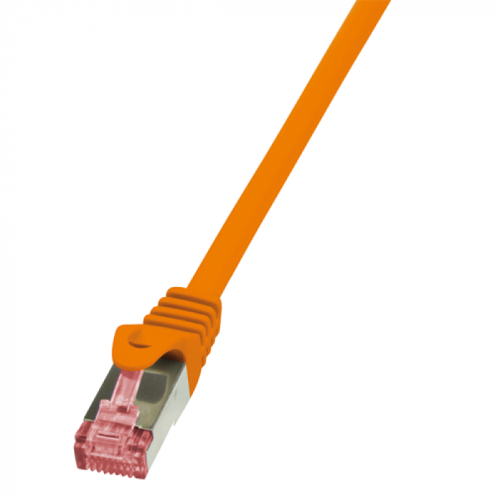 Patchcord Logilink, Cat6, S/FTP, 0.25m, Orange