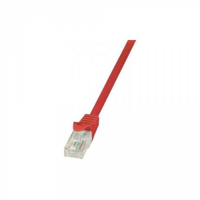 Patchcord Logilink, Cat6, U/UTP, 0.25m, Red