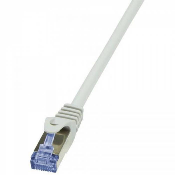 Patchcord Logilink, Cat6A, S/FTP, 0.50m, Grey