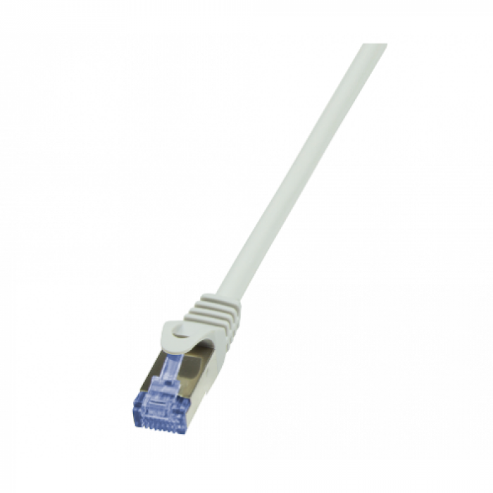 Patchcord Logilink CQ4072S, S/FTP, Cat6a, 5m, White