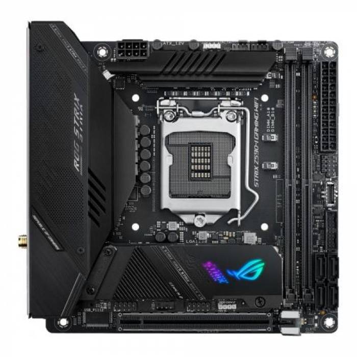 Placa de baza ASUS ROG STRIX Z590-I GAMING WIFI, Intel Z590, Socket 1200, mITX