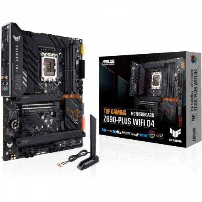 Placa de baza ASUS TUF GAMING Z690-PLUS WIFI D4, Intel Z690, socket 1700, ATX