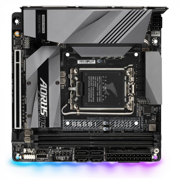 Placa de baza GIGABYTE B660I AORUS PRO DDR4, Intel B660, Socket 1700, mITX