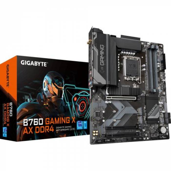 Placa de baza Gigabyte B760 GAMING X AX DDR4, Intel B760, Socket 1700, ATX