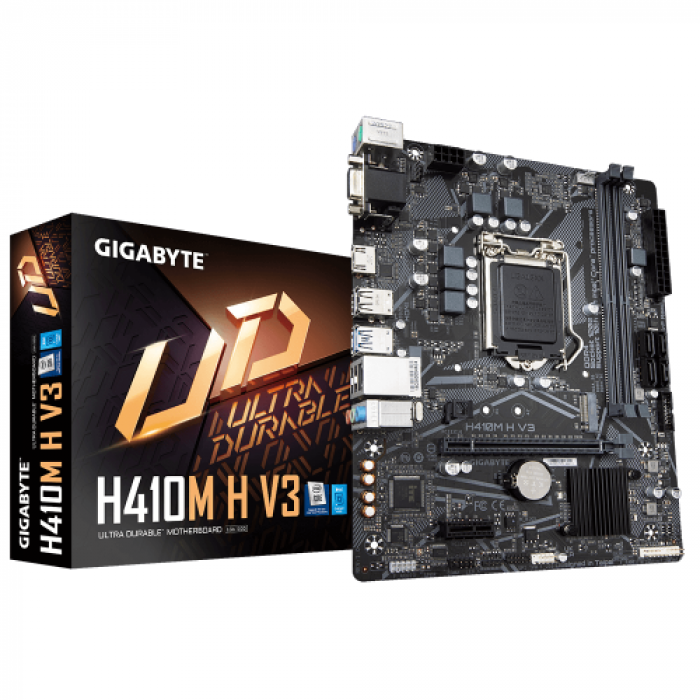 Placa de baza Gigabyte H410M H V3, Intel H510, Socket 1200, mATX