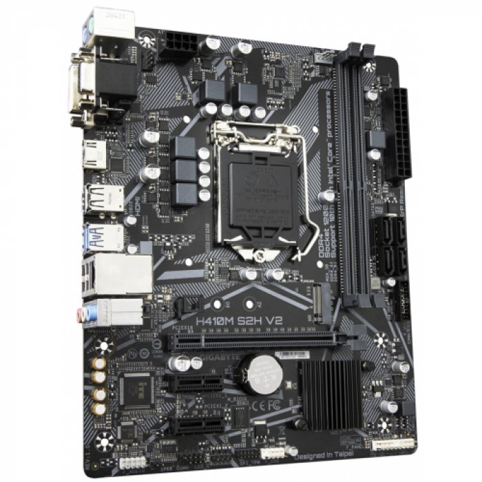 Placa de baza Gigabyte H410M S2H V2, Intel H470, socket 1200, mATX