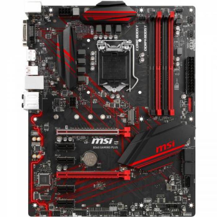 Placa de baza MSI B360 GAMING PLUS, Intel B360, Socket 1151 v2, ATX