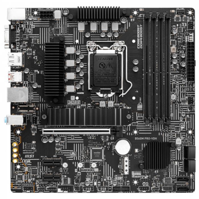 Placa de baza MSI B560M PRO-E, Intel B560, socket 1200, mATX