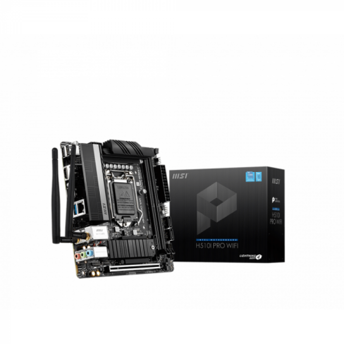 Placa de baza MSI H510i PRO Wi-Fi, Intel H510, Socket 1200, mITX