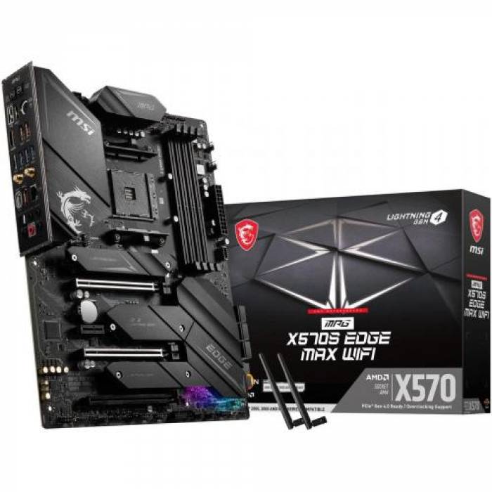 Placa de baza MSI MPG X570S EDGE MAX WIFI, Intel X570, Socket AM4, ATX