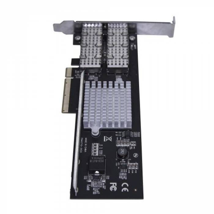 Placa de retea Startech PEX40GQSFDPI, PCI Express x8