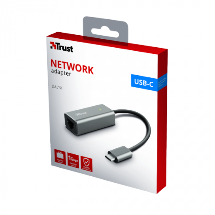 Placa de retea Trust Dalyx TR-23771, USB-C