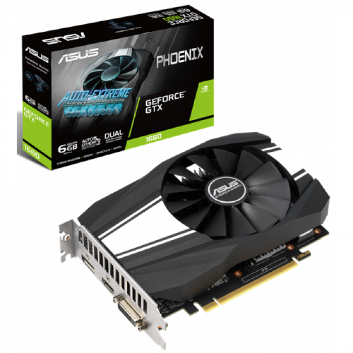 Placa video ASUS nVidia GeForce GTX 1660 Phoenix 6GB, GDDR5, 192bit