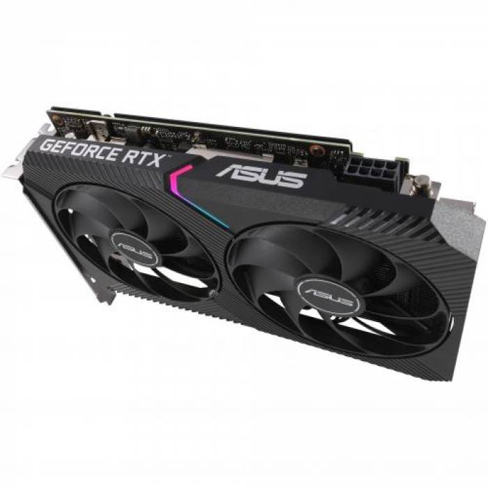 Placa video ASUS nVidia GeForce RTX 3060 Ti Dual MINI OC LHR 8GB, GDDR6, 256bit