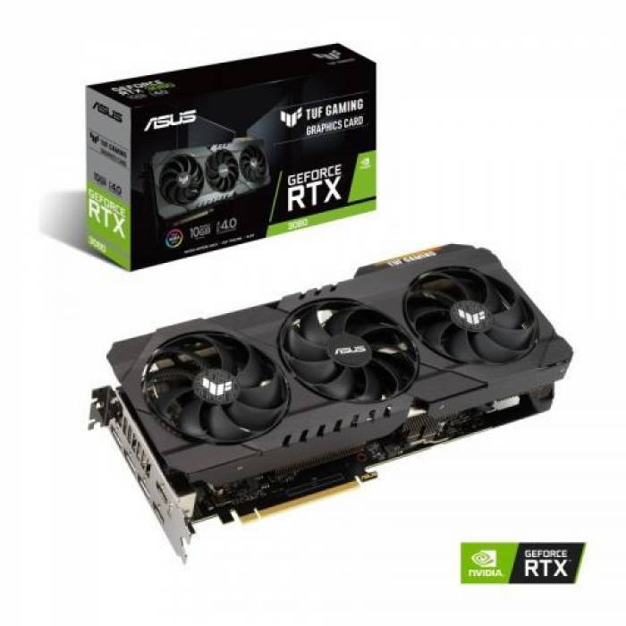 Placa video ASUS nVidia GeForce RTX 3080 TUF GAMING LHR 10GB, GDDR6X, 320bit