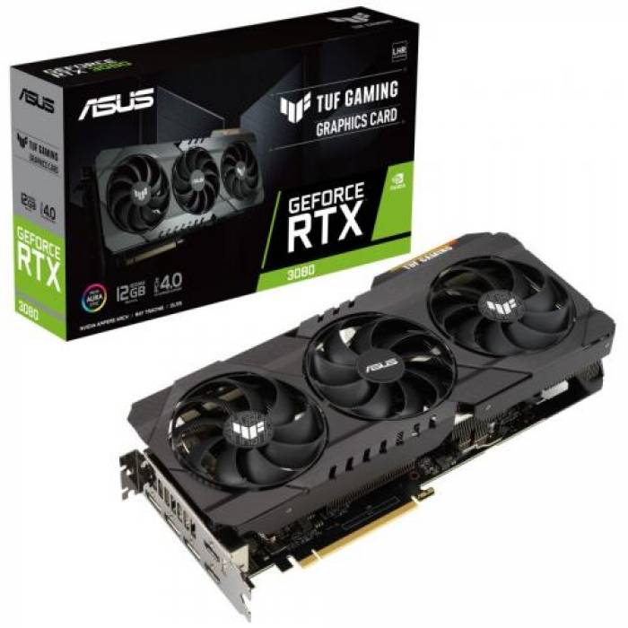 Placa video ASUS nVidia GeForce RTX 3080 TUF Gaming LHR 12GB, GDDR6X, 384bit