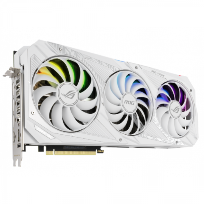 Placa video ASUS nVidia GeForce RTX 3090 ROG STRIX WHITE OC 24GB, GDDR6X, 384bit