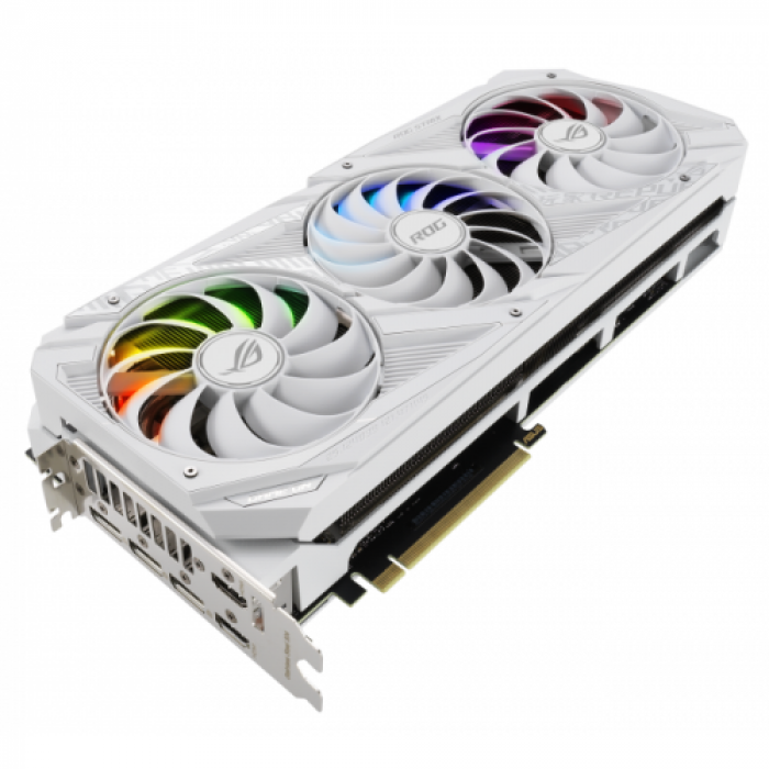 Placa video ASUS nVidia GeForce RTX 3090 ROG STRIX WHITE OC 24GB, GDDR6X, 384bit