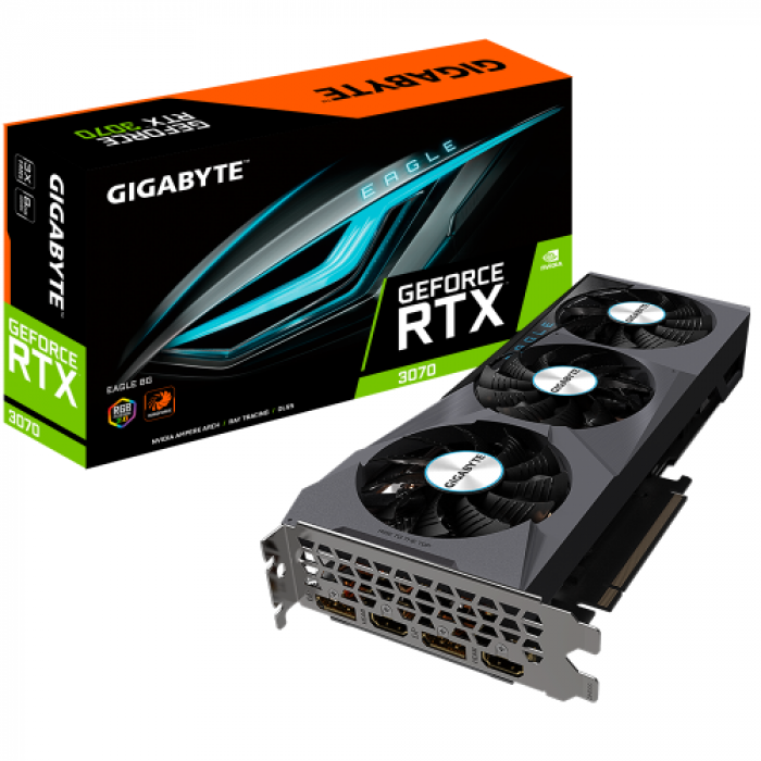 Placa video Gigabyte nVidia GeForce RTX 3070 EAGLE LHR 8GB, GDDR6, 256bit