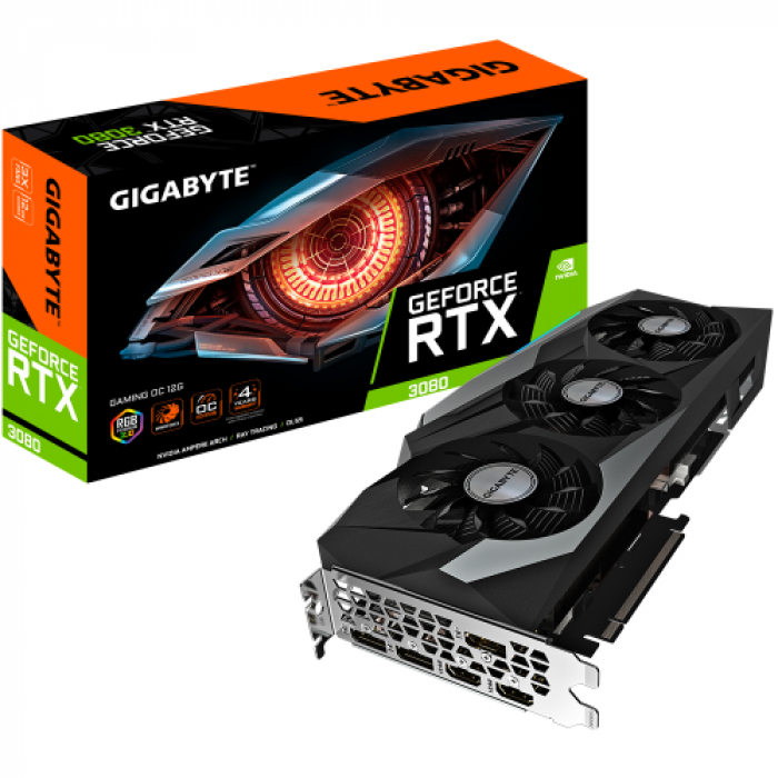 Placa video Gigabyte nVidia GeForce RTX 3080 GAMING OC LHR 12GB, GDDR6X, 384bit