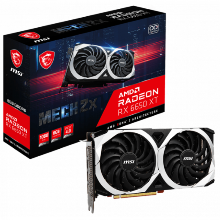 Placa video MSI AMD Radeon RX 6650 XT MECH 2X OC 8GB, GDDR6, 128bit