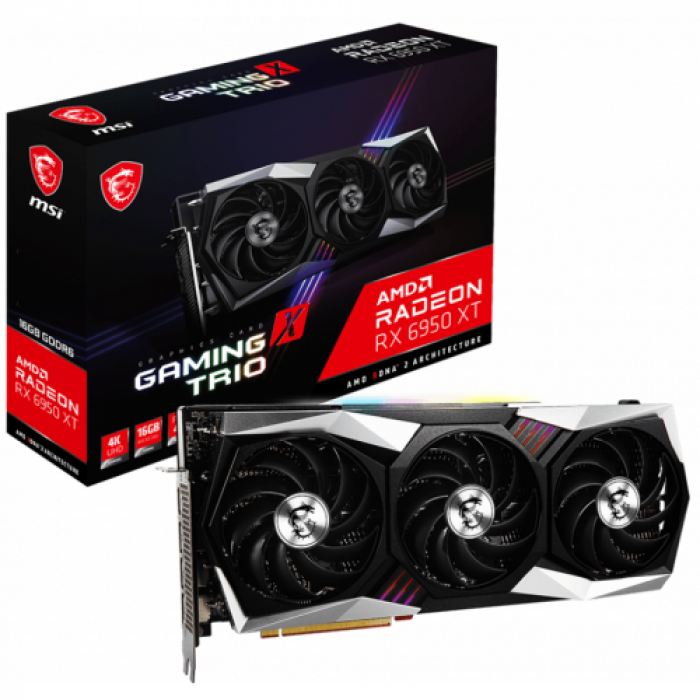 Placa video MSI AMD Radeon RX 6950 XT GAMING X TRIO 16GB, GDDR6, 256bit