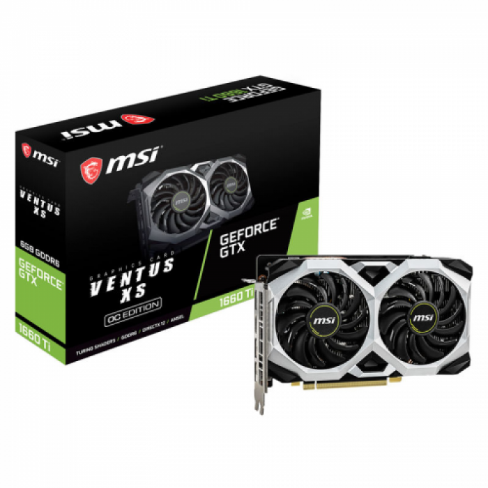 Placa video MSI nVidia GeForce GTX 1660 Ti VENTUS XS OC 6GB, GDDR6, 192bit