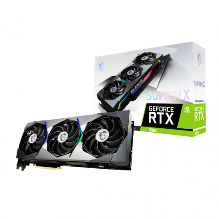 Placa video MSI nVidia GeForce RTX 3080 SUPRIM X LHR 12GB, GDDR6X, 384bit